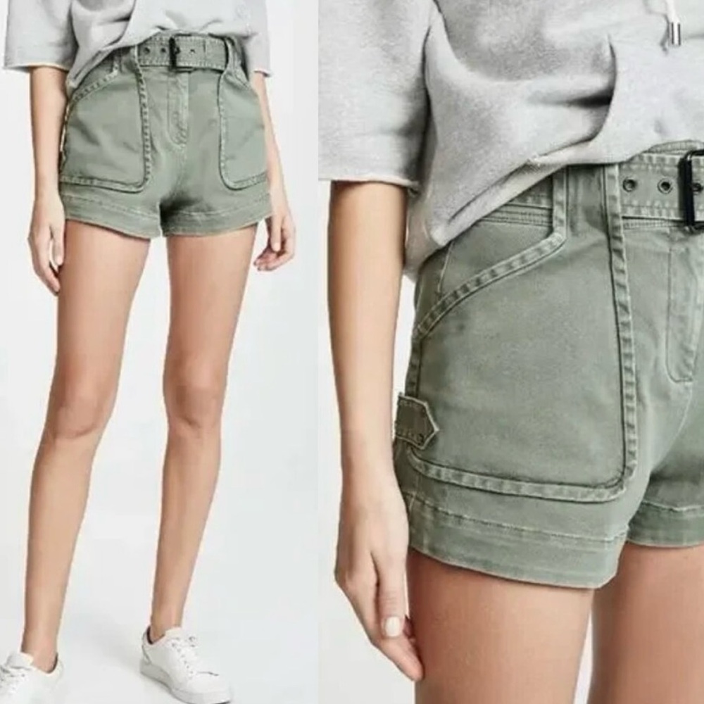 Derek Lam Olive Green Women's Cargo Shorts